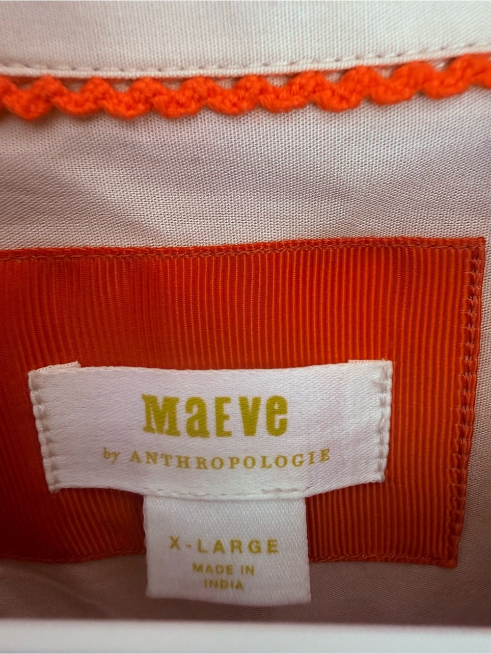 Anthropologie Beige Mini Dress with Coral Embroidery - Picture 5 of 6